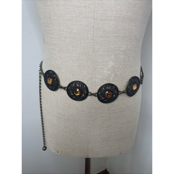 Vintage Amiee Lynn Leather Belt‎ M Brown Brass Square Buckle Medallion Country Amiee Lynn | Accessories | Amiee Lynn Leather Belt M | Poshmark main image 3